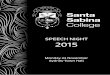 SPEECH NIGHT 2015 - Santa Sabina College