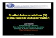 Spatial Autocorrelation (3) Global Spatial Autocorrelation