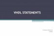 VHDL STATEMENTS
