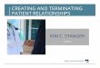 CREATING AND TERMINATING PATIENT RELATIONSHIPS
