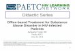 Office-based Treatment for Substance Abuse Disorder in HIV 