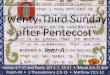 Twenty-Third Sunday after Pentecost - Vanderbilt University