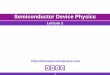 Semiconductor Device Physics - alexu.edu.eg