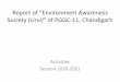 Report of “Environment Awareness Society (Urvi)” of PGGC 