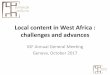 Local content in West Africa : challenges and advances