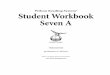 Wilson Reading System Student Workbook Seven A
