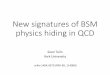 New signatures of BSM physics hiding in QCD