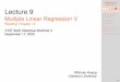 Multiple Linear Regression V Lecture 9 - GitHub Pages