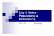 Day 5 Notes - Populations & Interactions