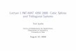 Lecture 1 INF-MAT 4350 2008: Cubic Splines and Tridiagonal 