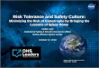 Risk Tolerance and Safety Culture - NASA
