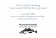 DMF Public Hearing Commercial Whelk Management