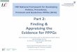 Part 2: Finding & Appraising the Evidence for PPPGs