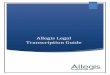 Allegis Legal Transcription Guide