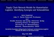 Supply Chain Network Models for Humanitarian Logistics 