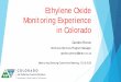 Ethylene Oxide Monitoring Experience in Colorado