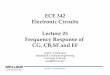 ECE 342 Electronic Circuits Lecture 25 Frequency Response 