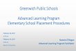 Greenwich Public Schools Advanced Learning Program 
