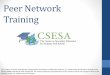 Peer Network Training - CSESA