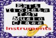 Exit Tickets for Music Class Instruments