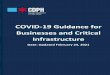 COVID-19 Guidance for Businesses and Critical Infrastructure