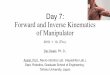Day 7: Forward and Inverse Kinematics of Manipulator
