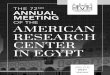 OF THE AMERICAN RESEARCH CENTER IN EGYPT