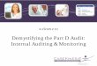 Demystifying the Part D Audit: Internal Auditing & Monitoring
