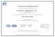 Certificate of Registration Titanium Industries, Inc