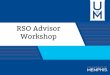 RSO Advisor Workshop - memphis.edu