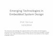 EmergingTechnologiesin Embedded(System(Design(