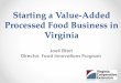 Starting a Value-Added Processed Food Business in Virginia
