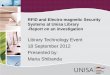 RFID and Electro-magnetic Security Systems at Unisa 