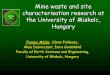 Mine waste and site characterisation research at the 