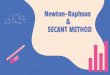 Newton-Raphson SECANT METHOD