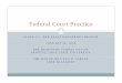 Federal Court Practice - Josh Blackman