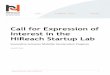 Call for Expression of Interest in the HiReach Startup Lab