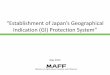 “Establishment of Japan’s Geographical Indication (GI 