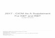 For KBT and RBT 2017 - CICM As A Supplement
