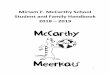 Miriam F. McCarthy School Student and Family Handbook 2018 