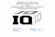 Reference Manual IQ Administrator Pro and PostgreSQL 