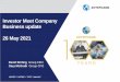 Investor Meet Company Business update 26 May 2021