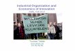 Industrial Organization and Economics of Innovation