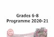 Grades 6-8 Programme 2020-21