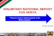 VOLUNTARY NATIONAL REPORT FOR KENYA