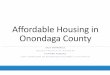 Affordable Housing in Onondaga County