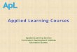 Applied Learning Section Curriculum Development Institute 