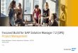 Focused Build for SAP Solution Manager - Project Management