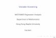 MATH3805 Regression Analysis Department of Mathematics 