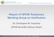 Report of OPCW Temporary Working Group on Verification